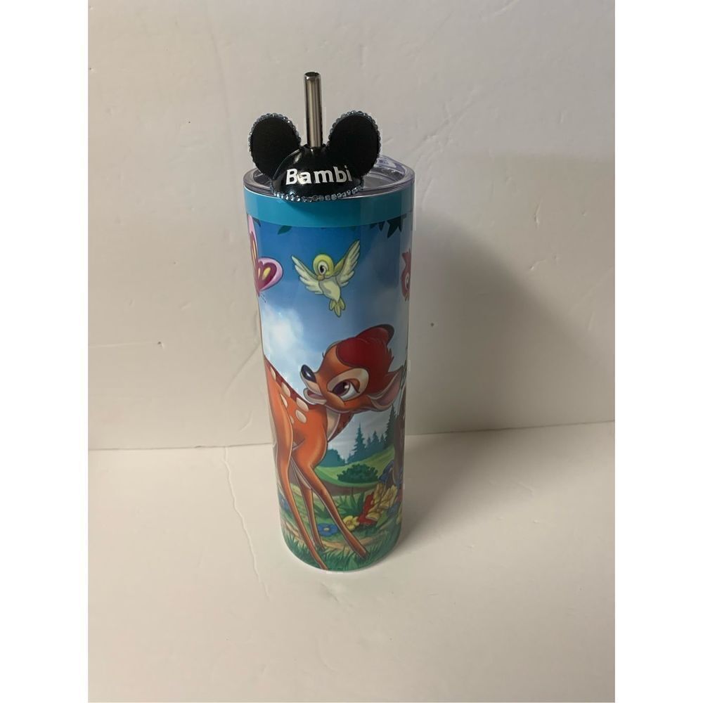 Handmade Deer/woodland animals 20 oz Tumbler with straw topper